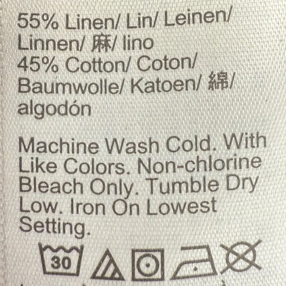 J. CREW Women's EUC Linen-Cotton Sailor Pants Black | Size‎ 20